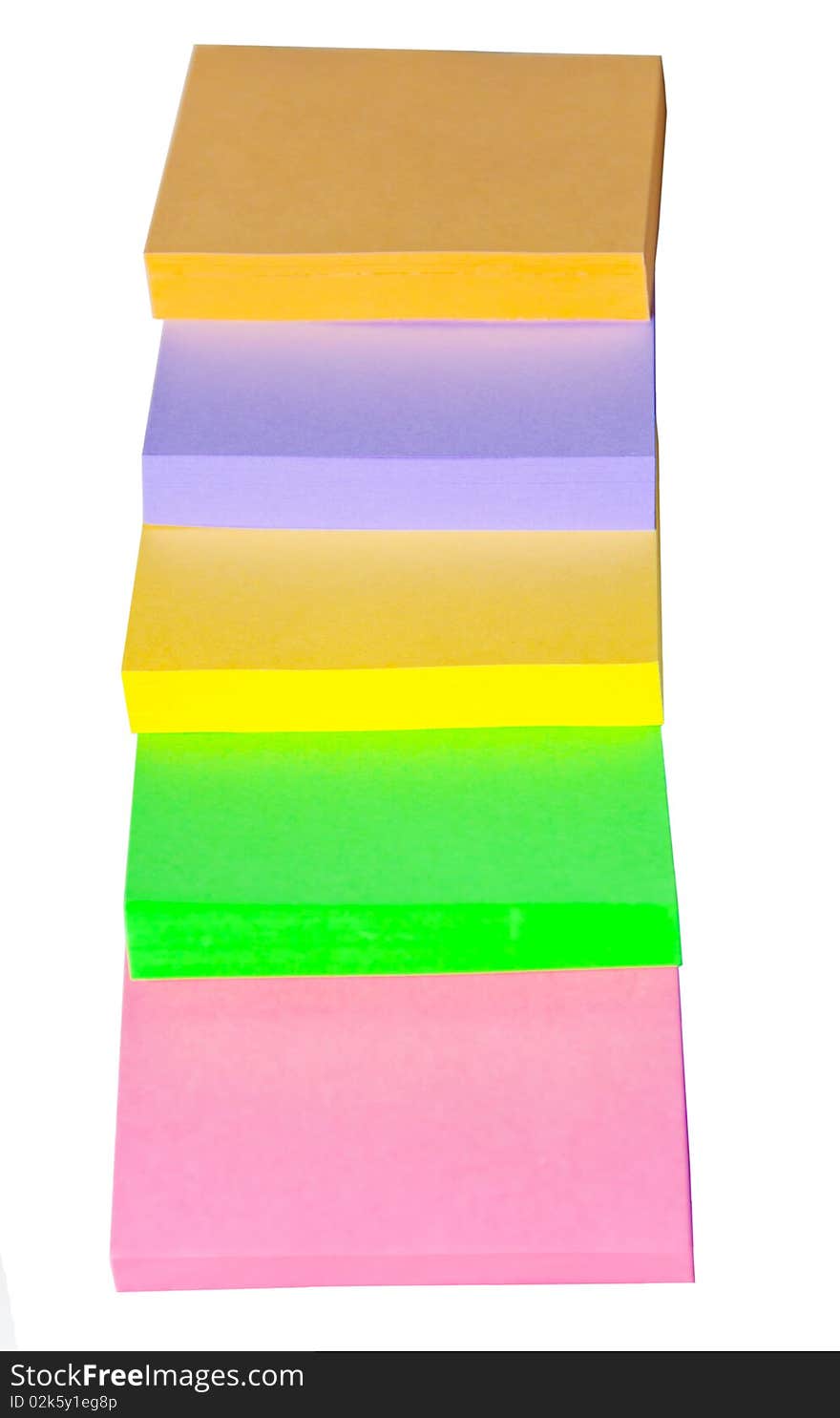 Piles of sticky notes on white background. Piles of sticky notes on white background