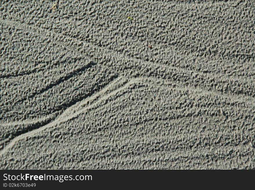 Sand texture on a beach