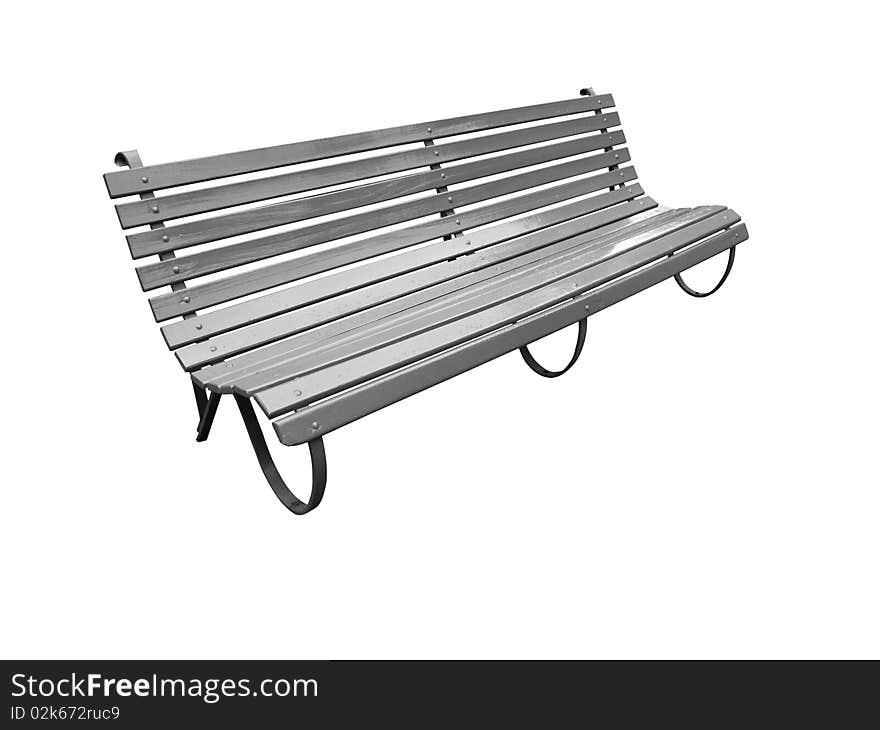 Outdoor park bench slated