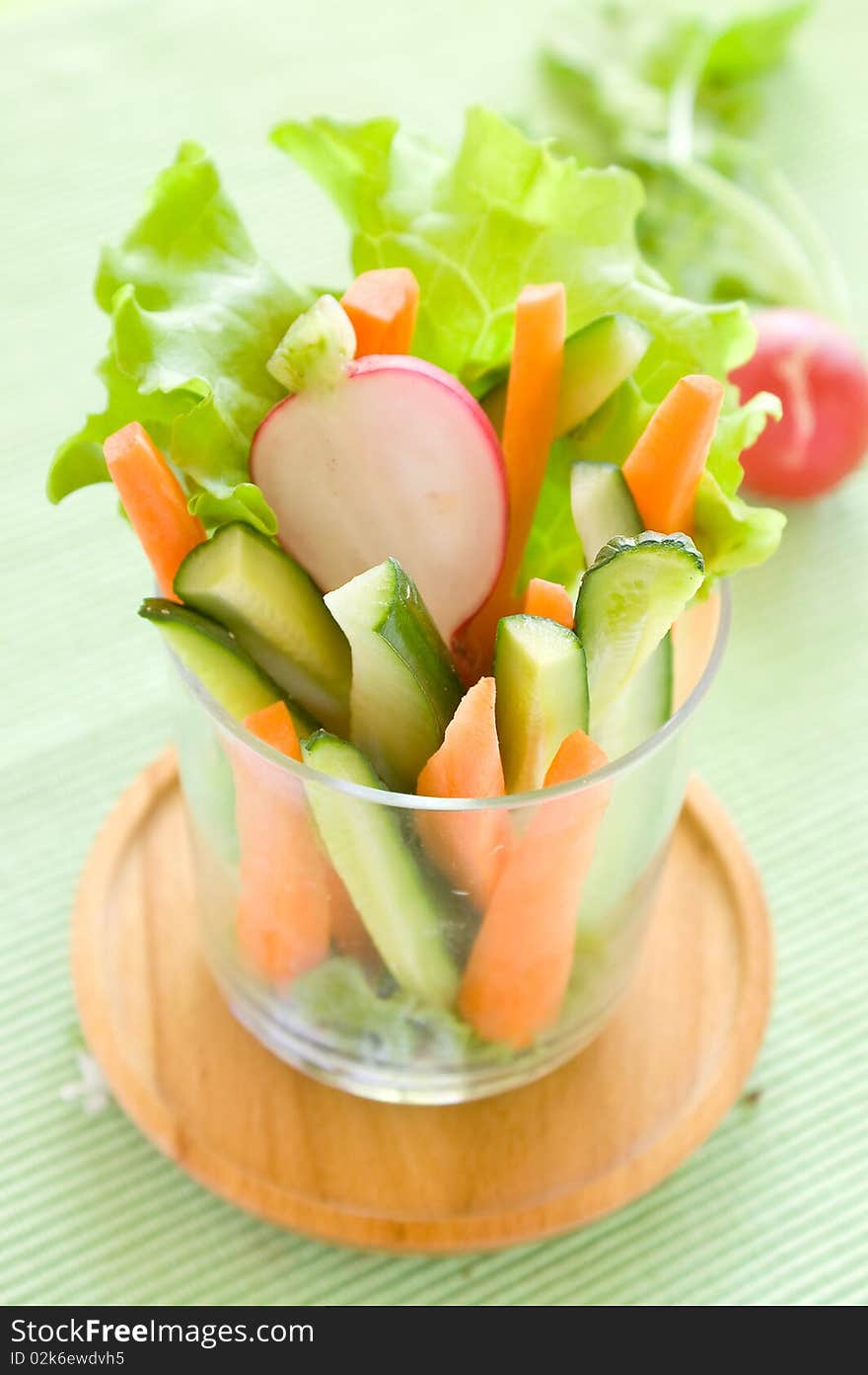 Delicious fresh vegetables  sticks for snack. Delicious fresh vegetables  sticks for snack