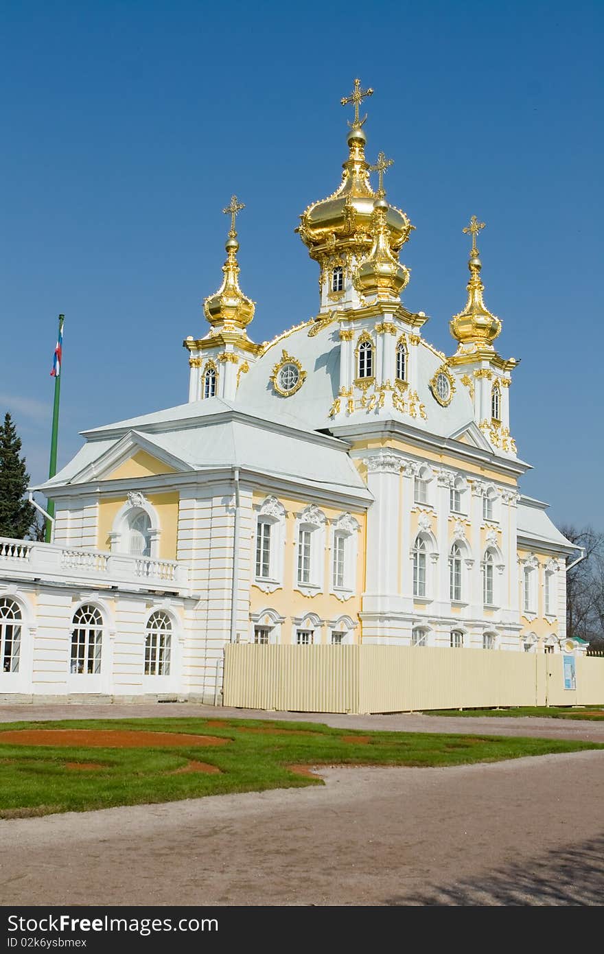 Golden domes of the royal castle. Golden domes of the royal castle