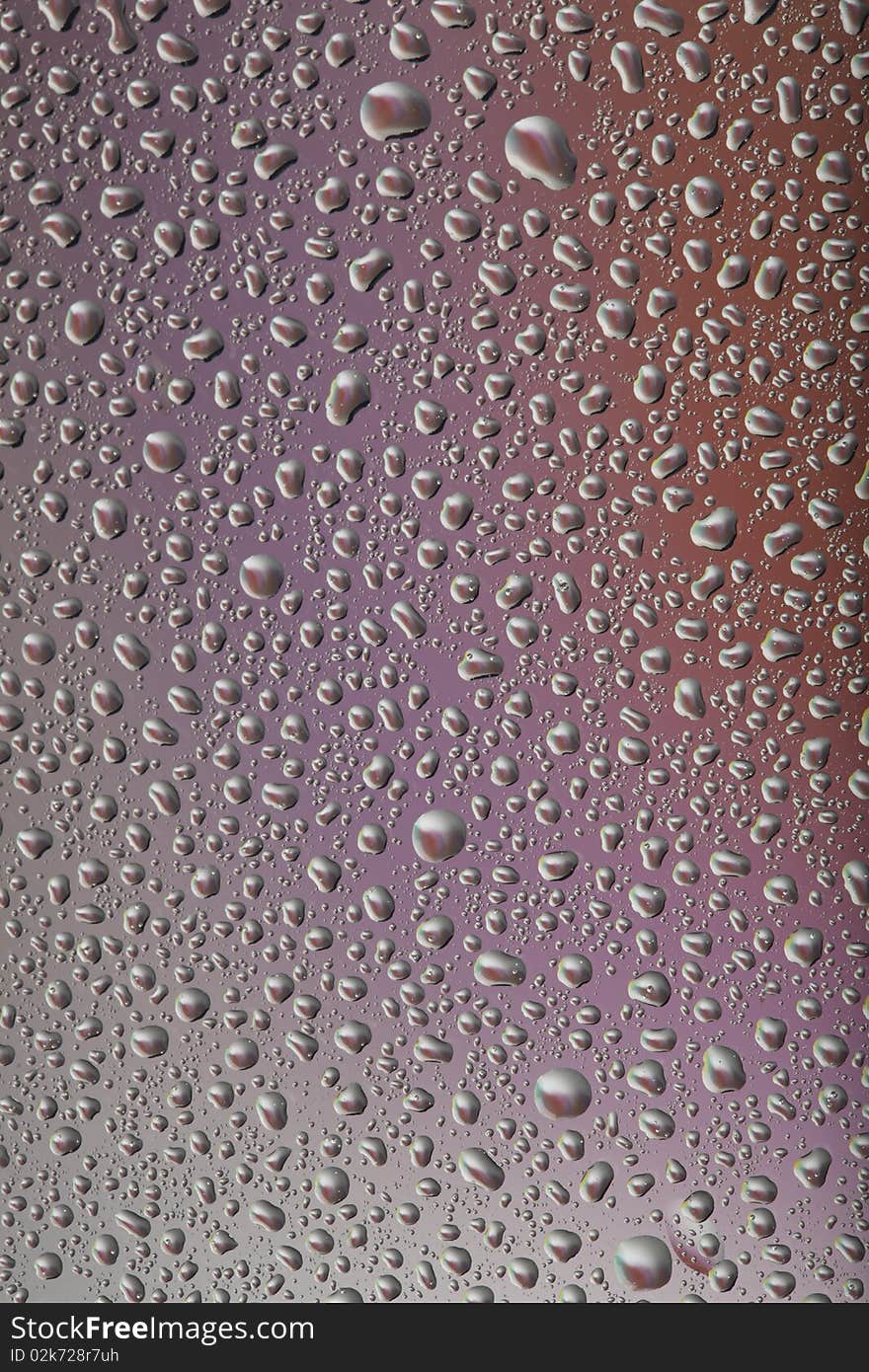 Close up of droplets on glass. Close up of droplets on glass.