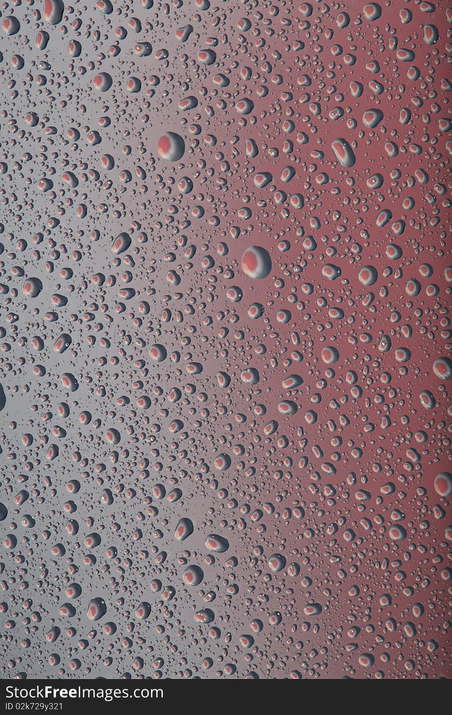 Close up of droplets on glass. Close up of droplets on glass.