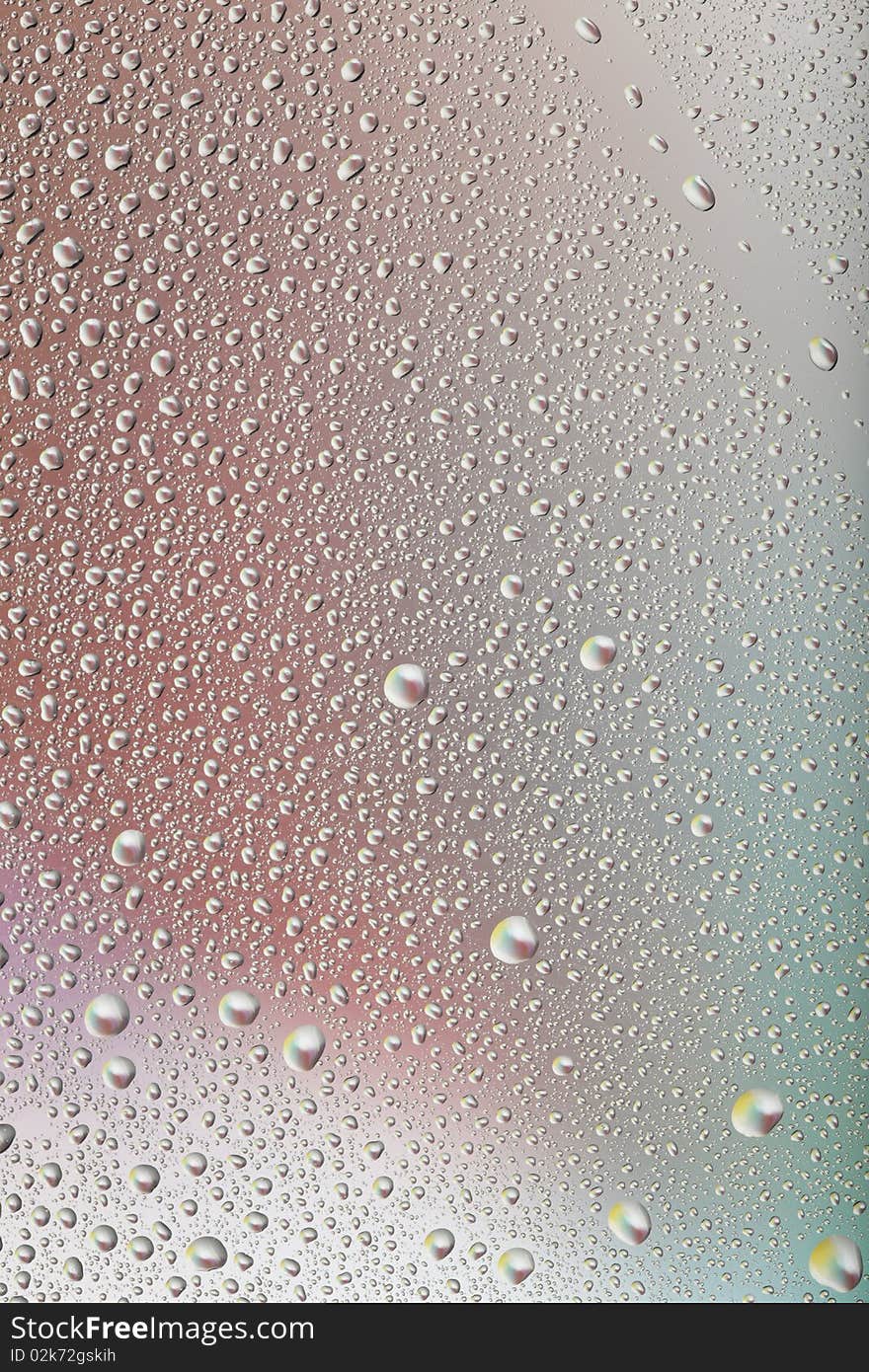 Close up of droplets on glass. Close up of droplets on glass.