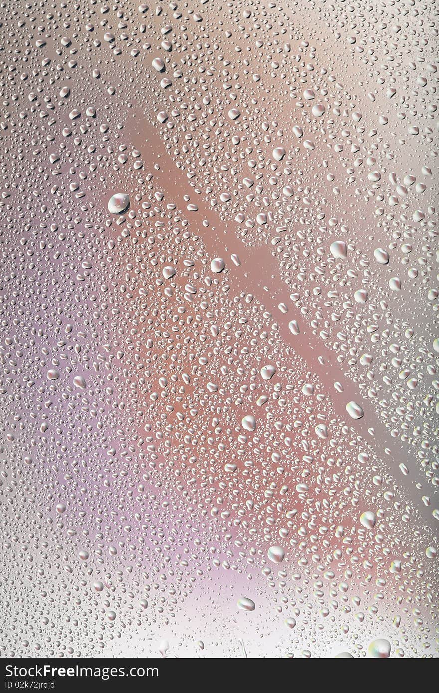 Close up of droplets on glass. Close up of droplets on glass.