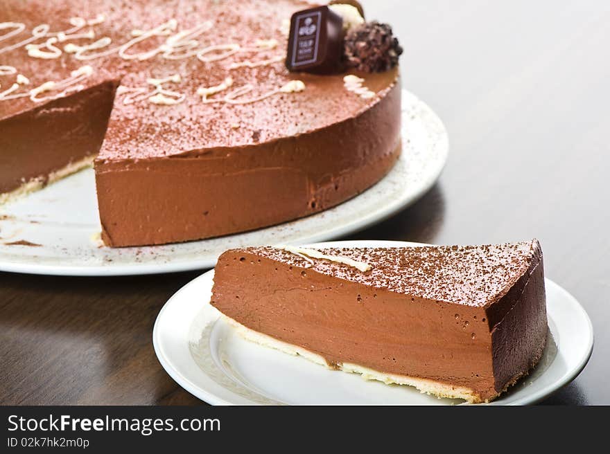 Fresh cream chocolate cake