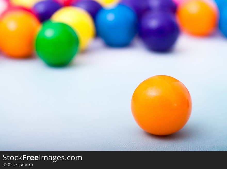 Colorful gum balls