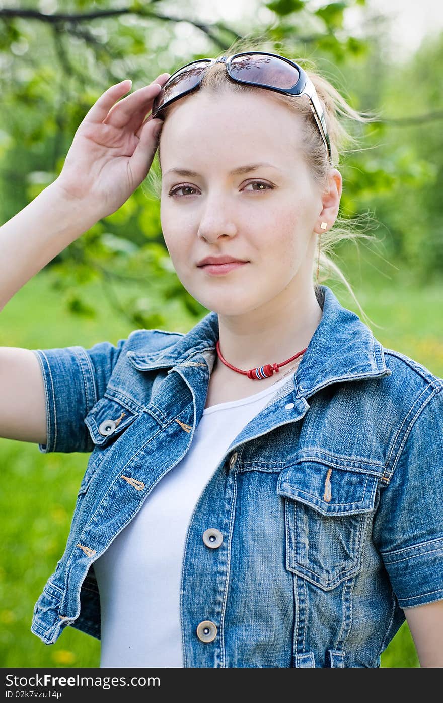 Outdoor portrait of young woman