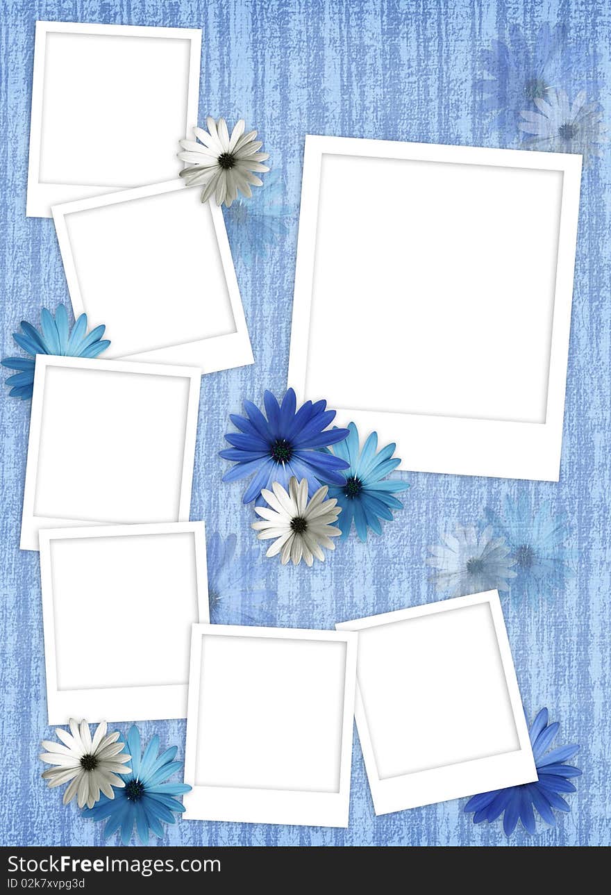 Card for the holiday  with flowers on the abstract background