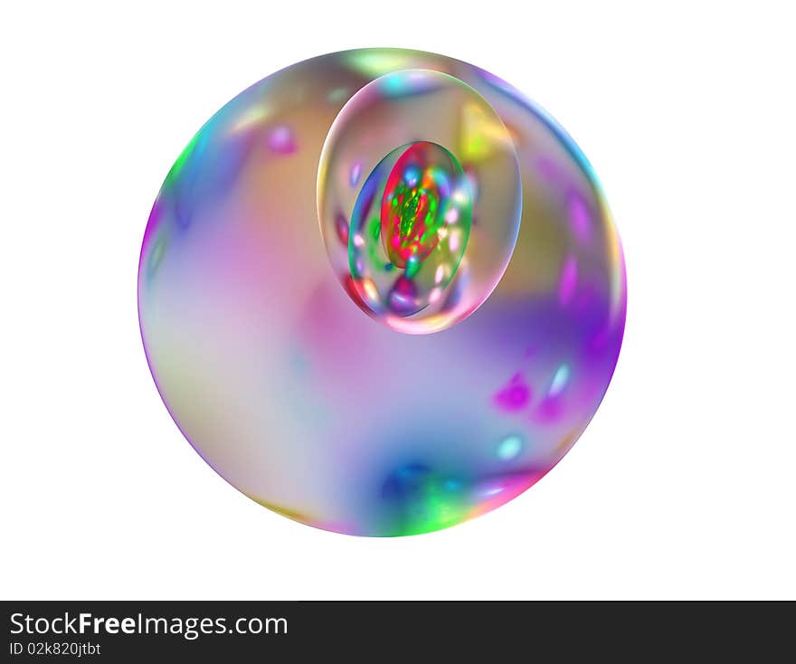 Abstract Image of Coloured spheres similar to bubbles