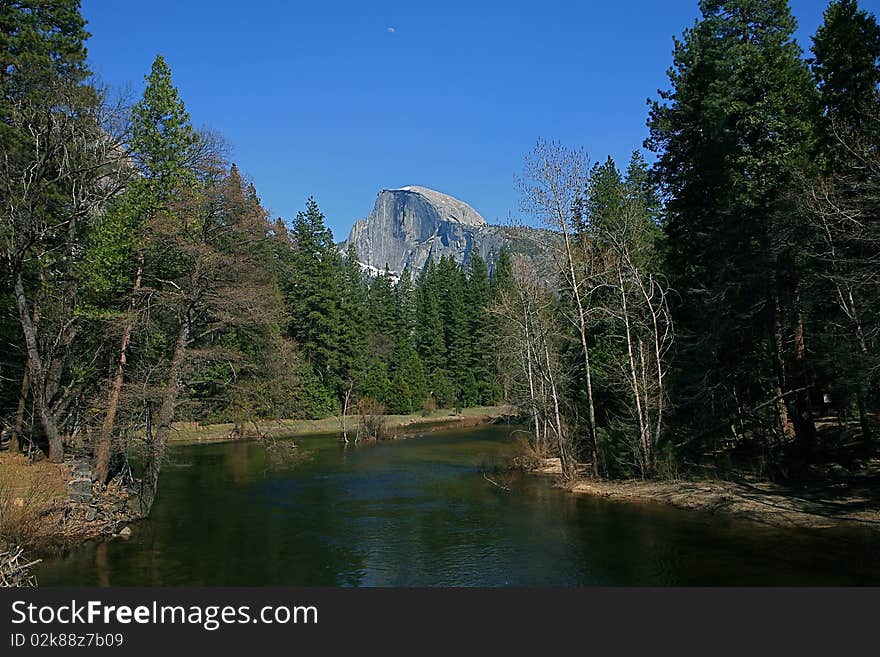 Half Dome with The Merced River