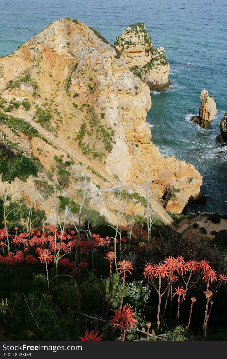 Steep rocky coast