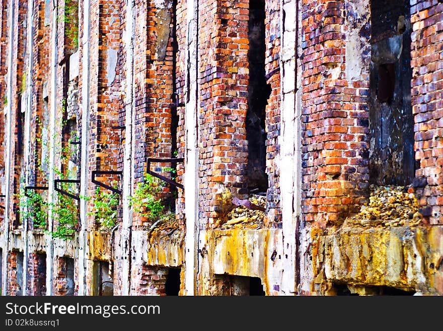 Ruins of a very heavily polluted industrial site, 1890's the place was known as one of the most polluted towns in Europe. Ruins of a very heavily polluted industrial site, 1890's the place was known as one of the most polluted towns in Europe.