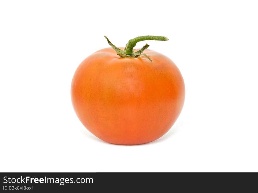 Fresh tomato on white background