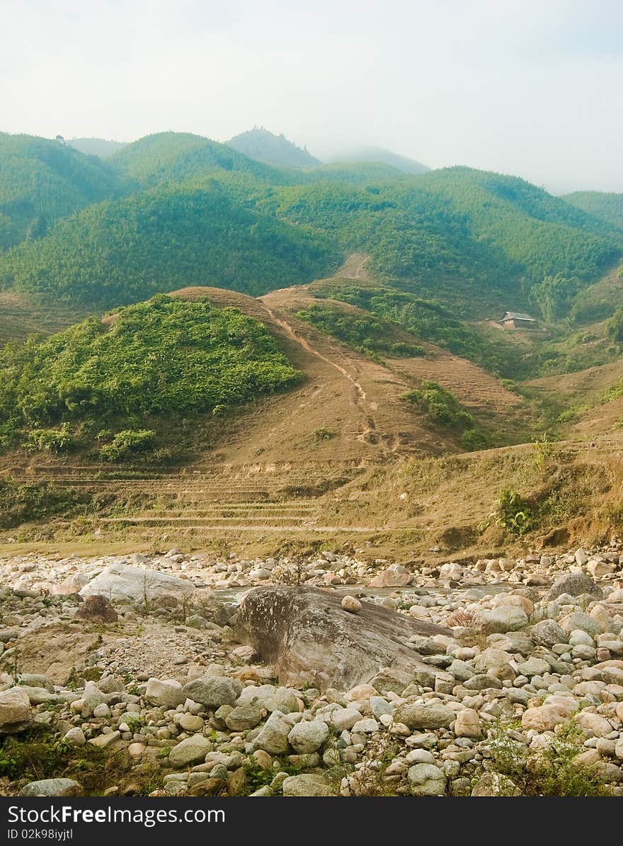 Mountain view in Sapa, Vietnam. Mountain view in Sapa, Vietnam