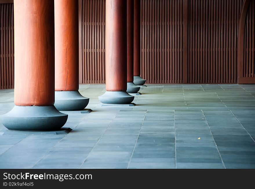 Columns and Structural detail of Chinese architecture. Columns and Structural detail of Chinese architecture.