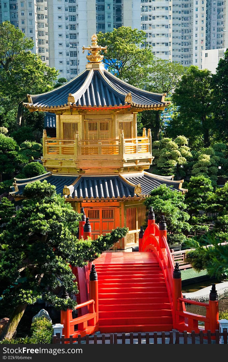 The Pavilion of Absolute Perfection in the Nan Lian Garden, Hong Kong. The Pavilion of Absolute Perfection in the Nan Lian Garden, Hong Kong.