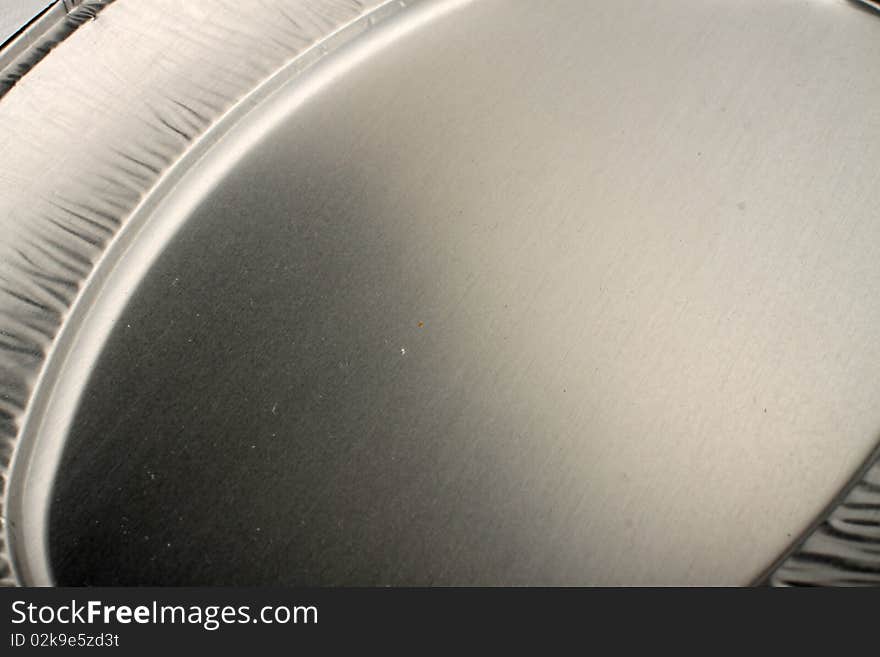 Silver aluminium plate for single use