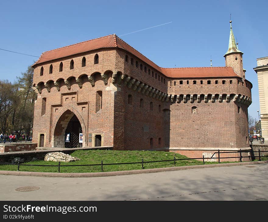 Barbican, part of the defensive walls of Cracow.