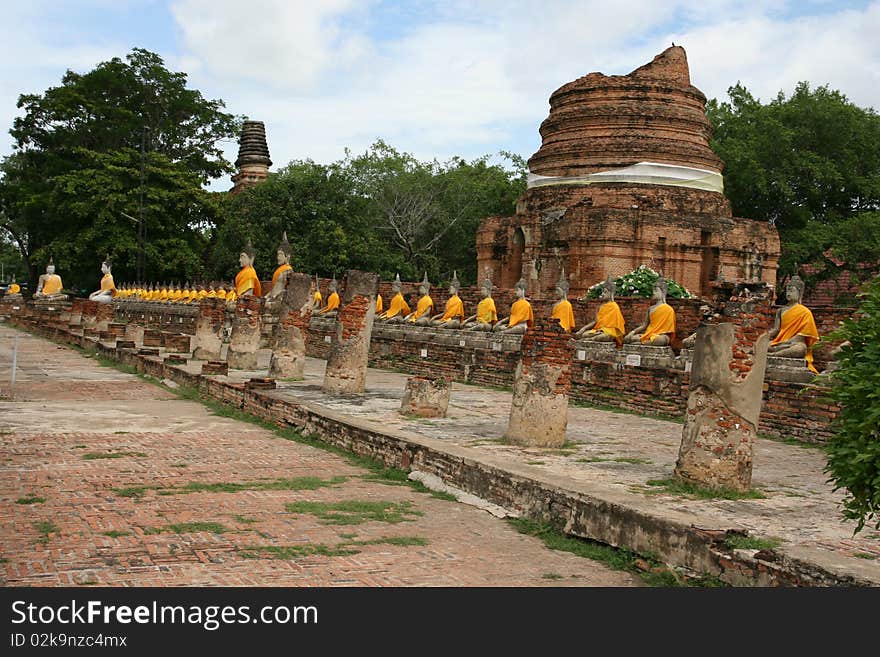 Thailand temple in Ayuttaya city. Thailand temple in Ayuttaya city