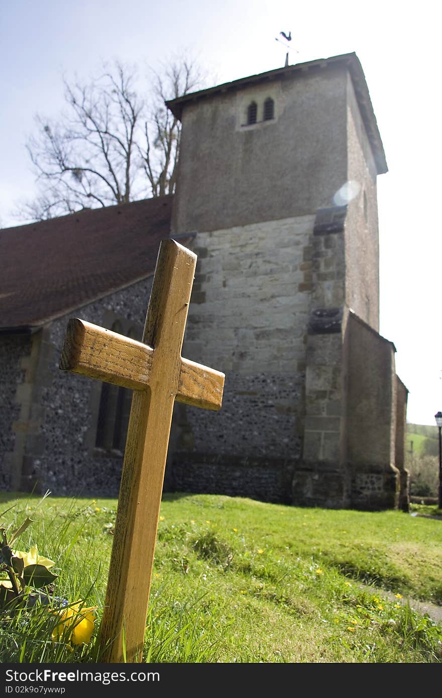 Village church in heart of English countryside. Village church in heart of English countryside