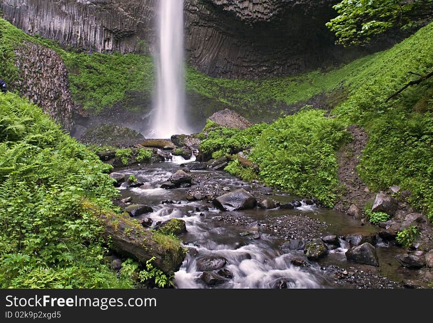 Springtime Latourelle Falls in Oregon state