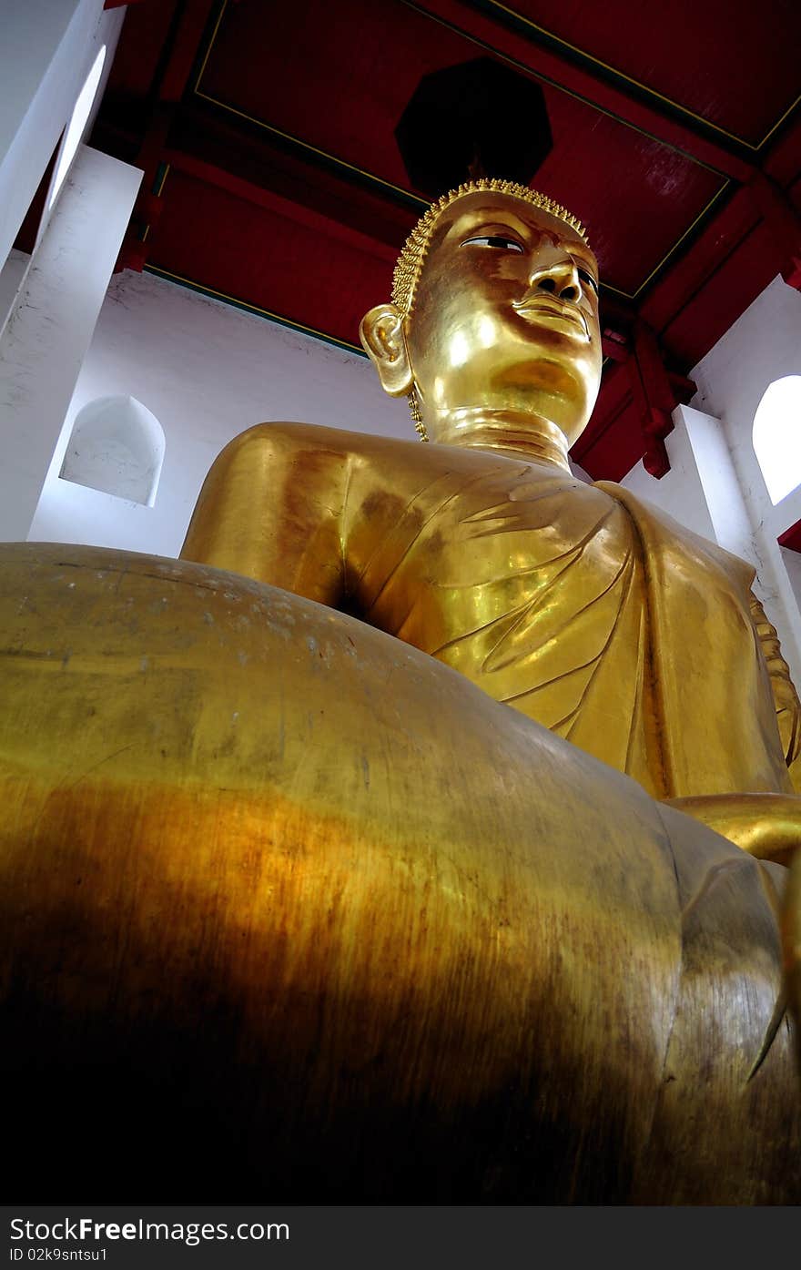 Thai Buddha in Chaiyo Temple  , Angthong Thailand