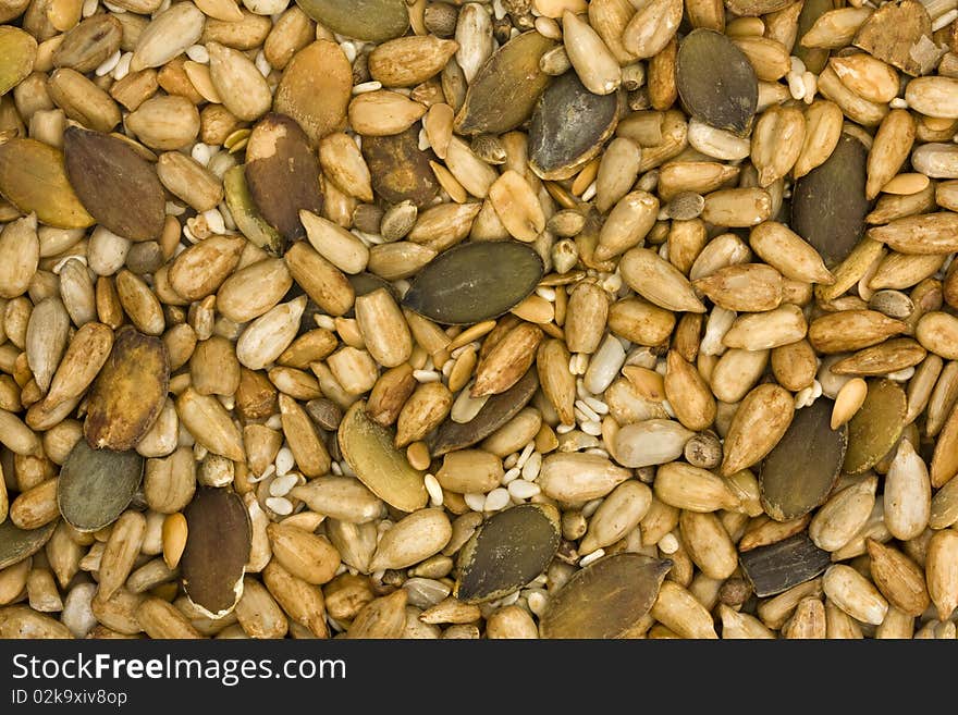 Background of mixed nuts