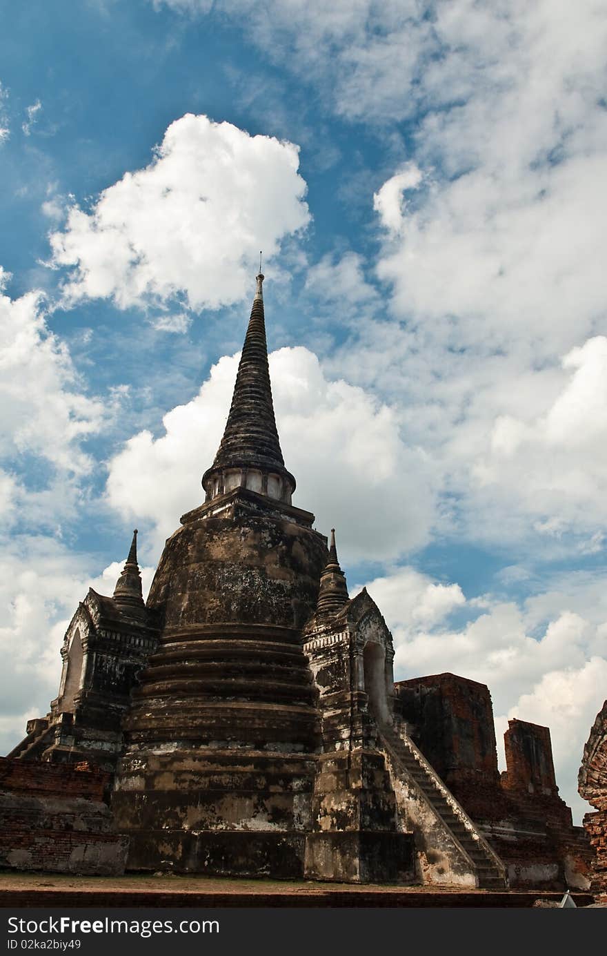 Beautiful ancient pagoda in thailand. Beautiful ancient pagoda in thailand