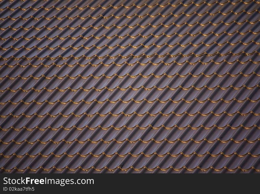 Detail of a house roof tiles