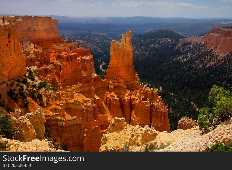 Rock formations in Bryce canyon national park