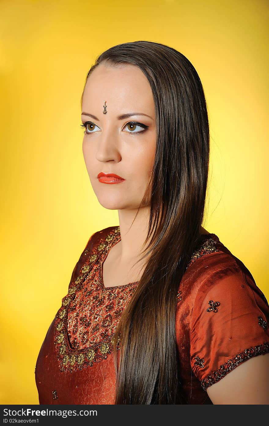 Beautiful Woman In Indian Traditional Clothes