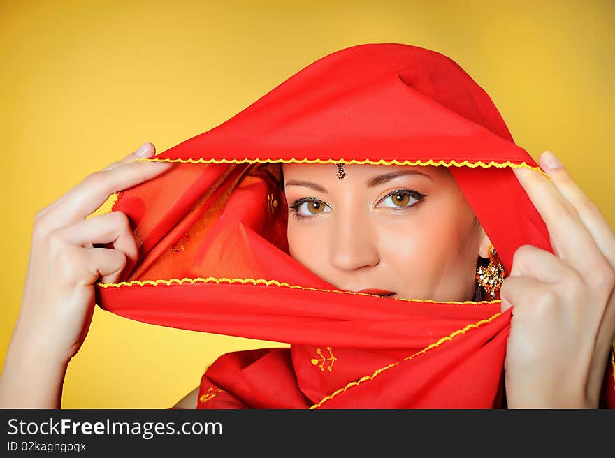 Beautiful Indian Traditional Woman Eyes