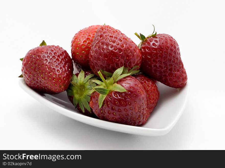 Strawberries on plate