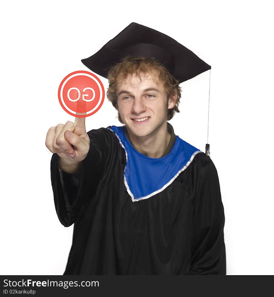 Graduate pushing go