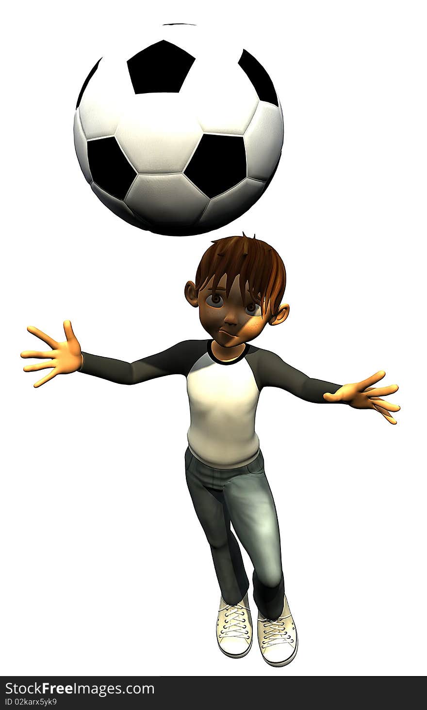 Kid boy teen is playing football with his head. Kid boy teen is playing football with his head