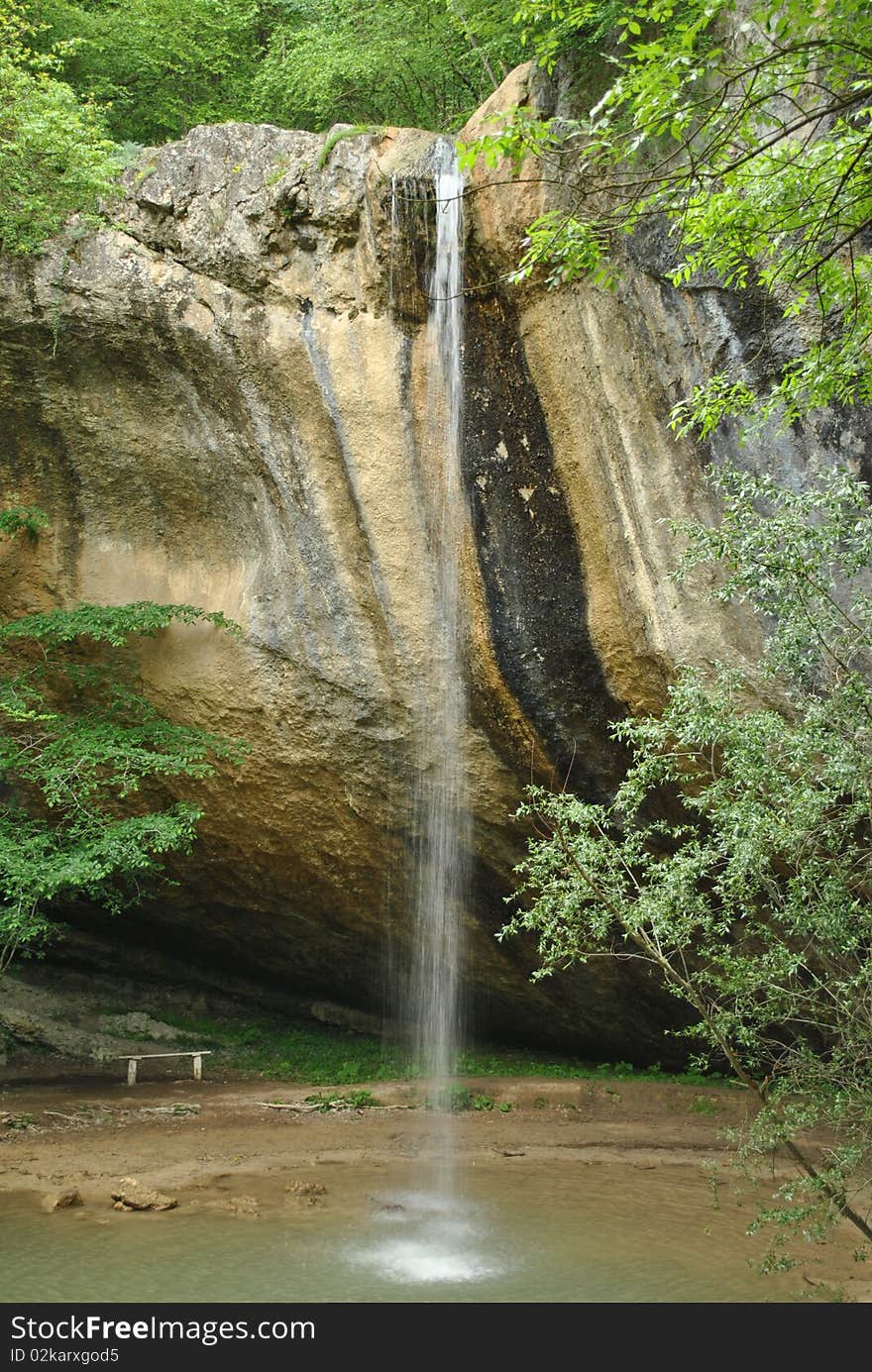 Waterfall Visor in Crimea, Ukraine