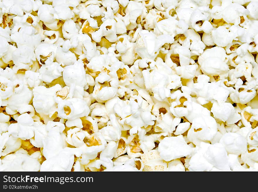 Fresh popcorn background closup texture