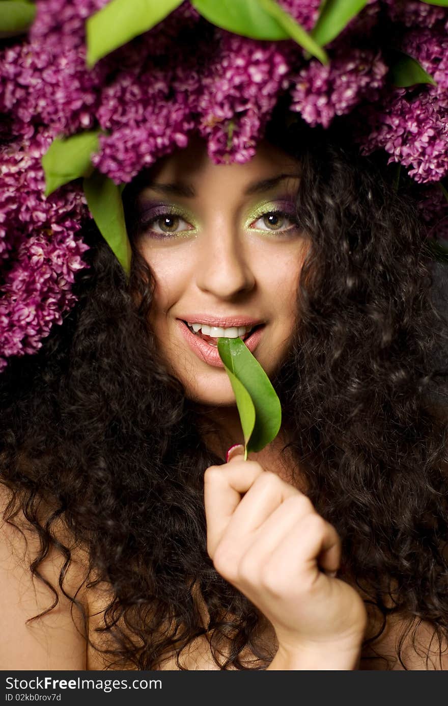 Girl In Lilac Garland