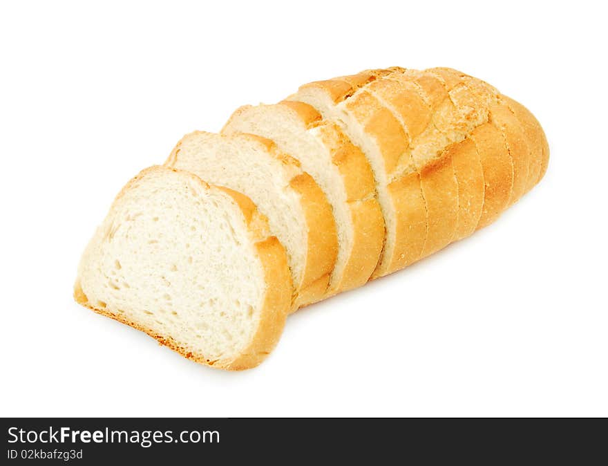 Sliced bread isolated on white