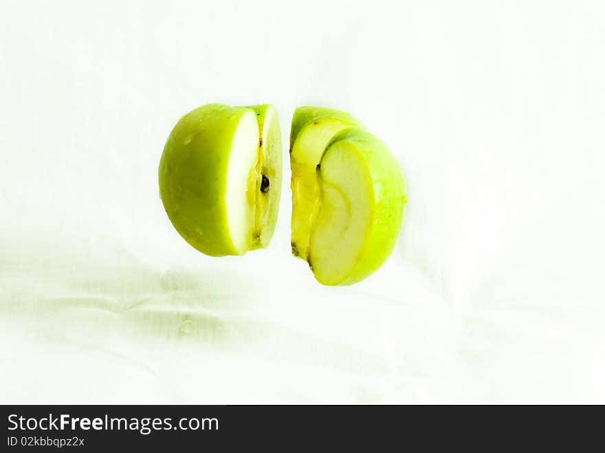 Green apple isolated on white background. Green apple isolated on white background