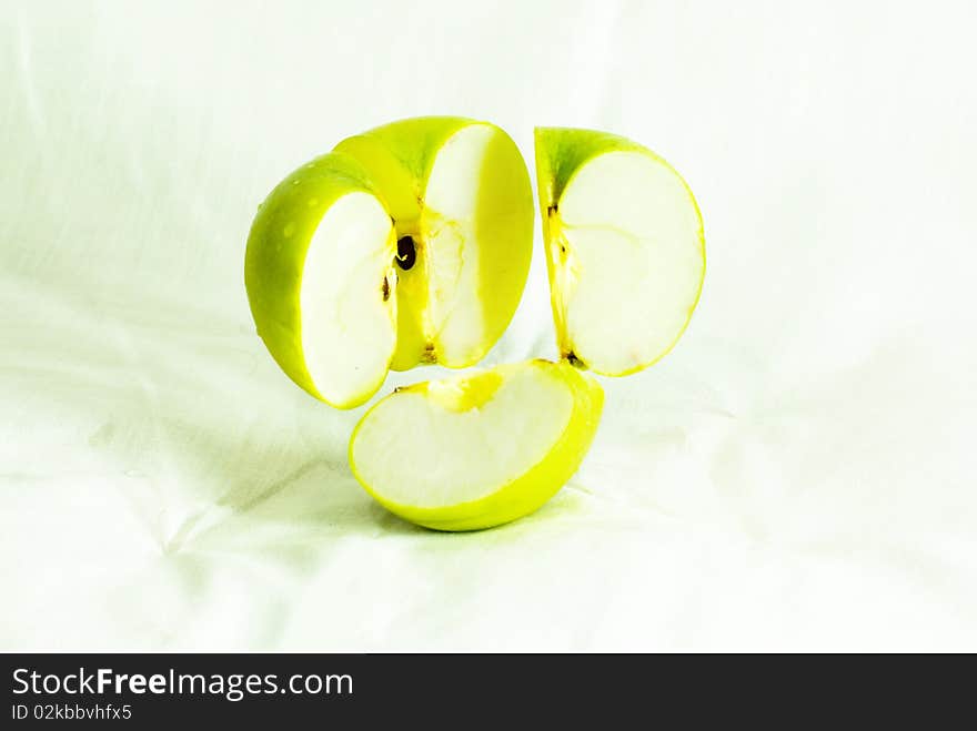 Green apple isolated on white background. Green apple isolated on white background