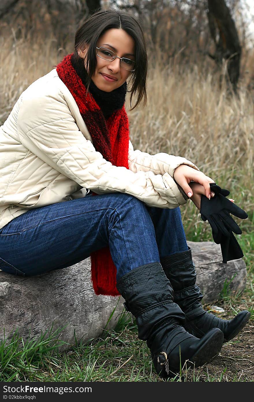 Young Smiling Brunette Girl