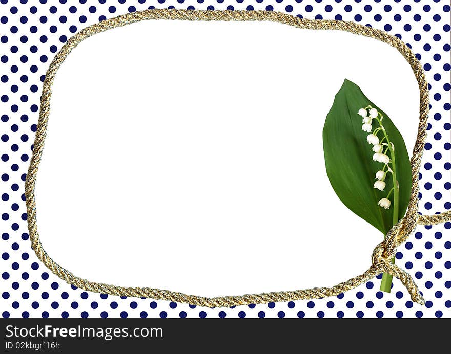 Decorative frame with lily of the valley - background for your text or picture. Decorative frame with lily of the valley - background for your text or picture