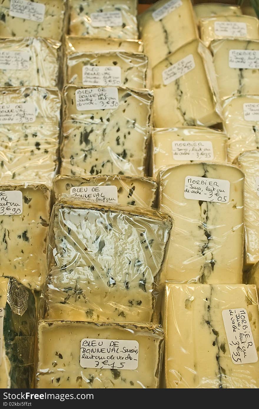 Varieties of different cheeses on the market