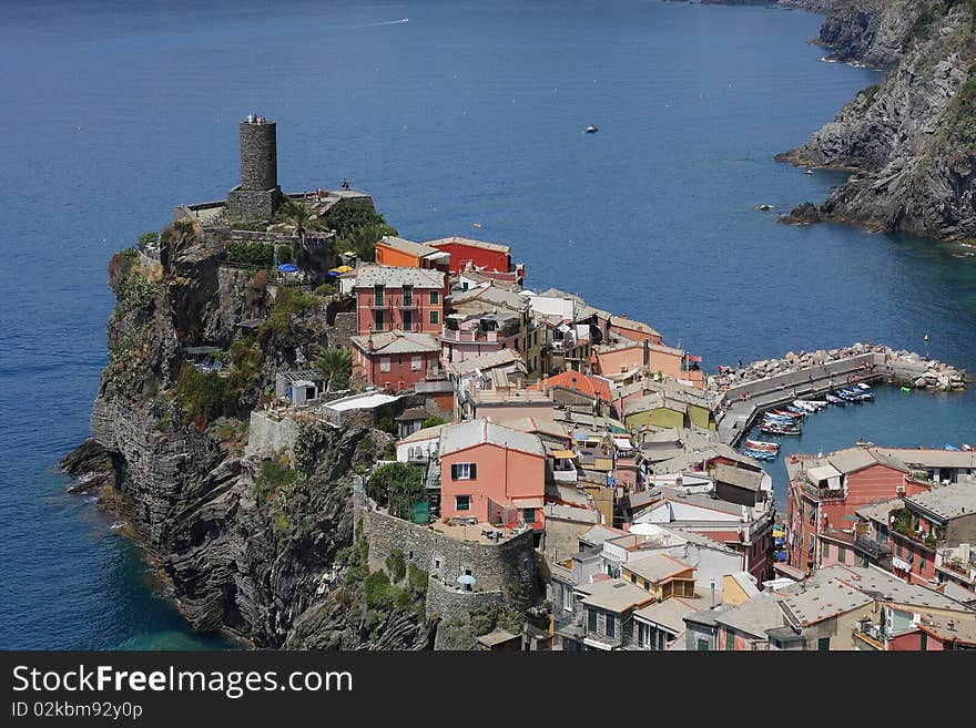 View of Vernazza, Cinque Terre, Italy