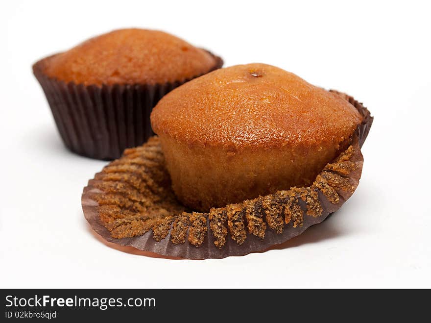 Two cakes on a white background. It is isolated. Two cakes on a white background. It is isolated.