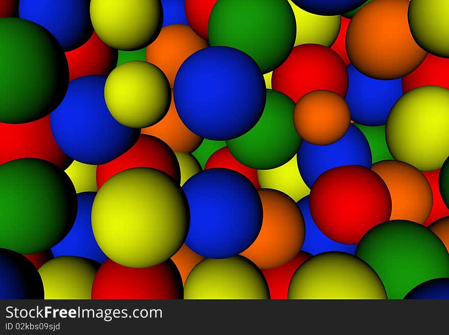 3d render of a colourful ball background