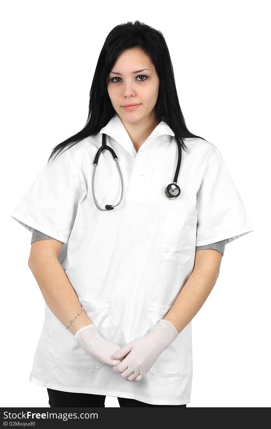 Female doctor with stethoscope