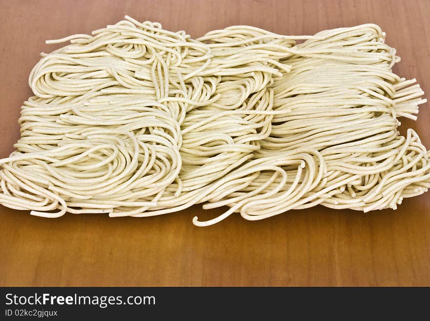 uncooked noodles